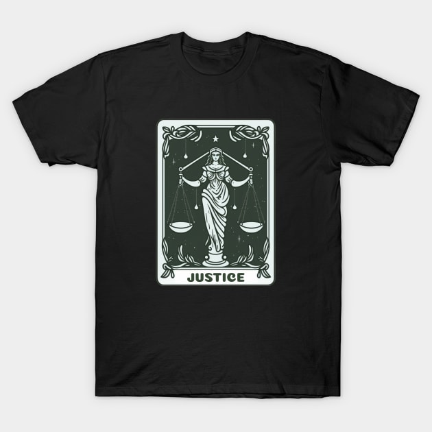 Justice Card T-Shirt by Stoic King